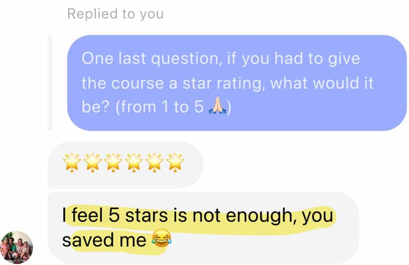 Testimonial message 9